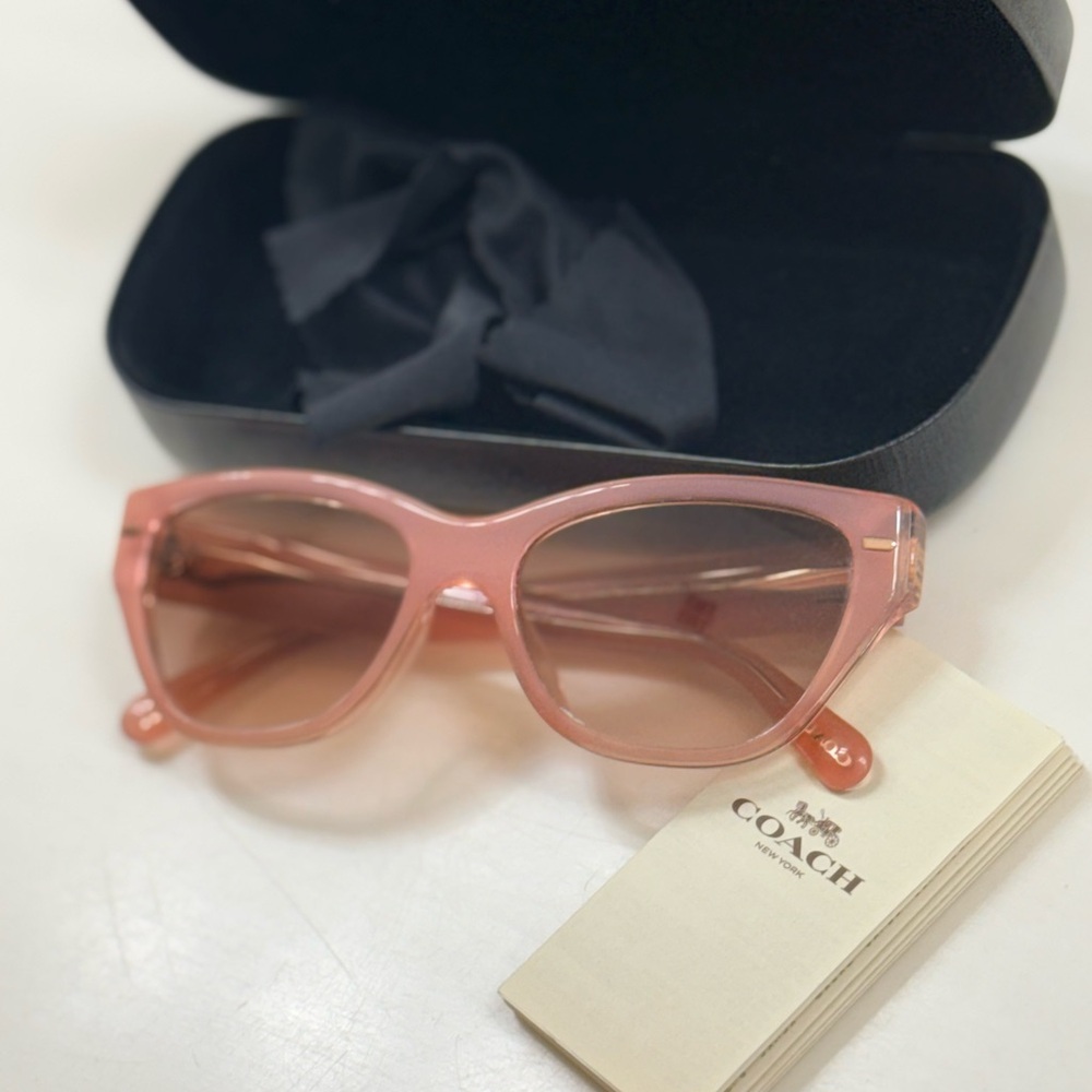COACH Pink Cat-Eye Sunglasses with Gradient Lenses